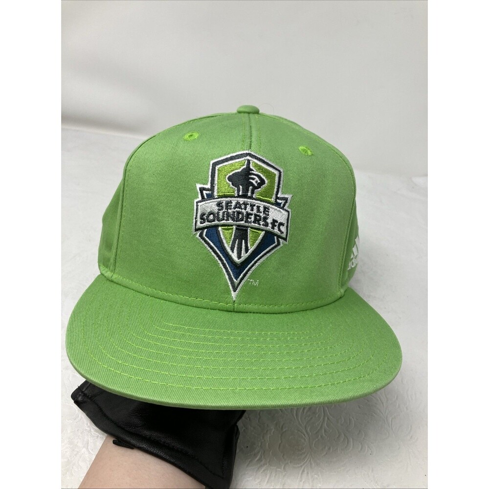 Seattle Sounders FC Hat Cap Snap Back Green MLS Soccer Mens Adidas Embroidered